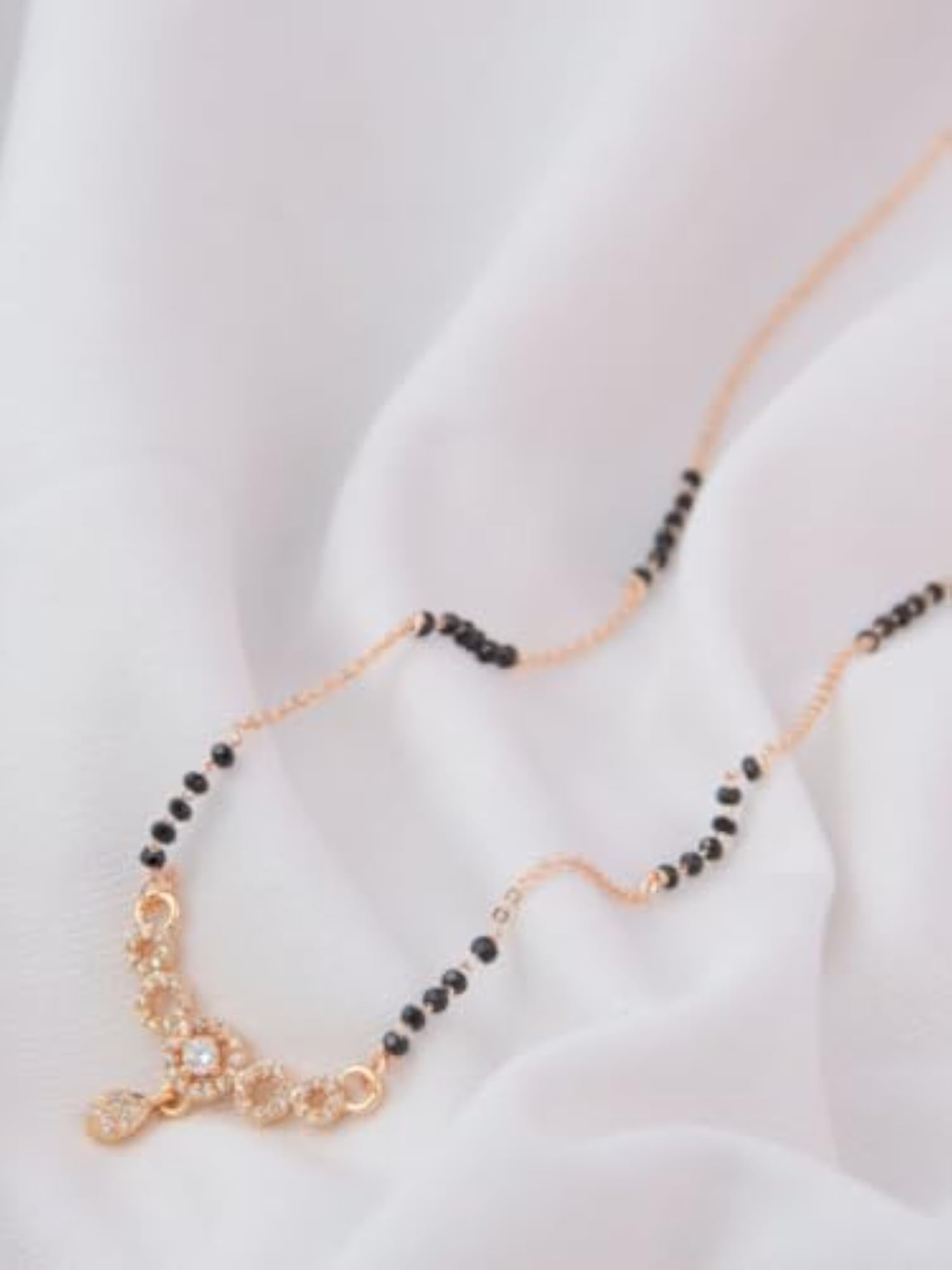 Stylish Teardrop Pendant Mangalsutra, Traditional & Modern